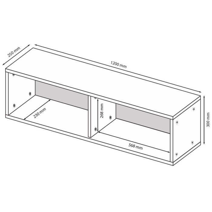 Полиця книжкова Рома / Roma Глянець Білий MiroMark RM-191-WB