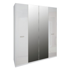Шафа 4Дв із дзеркалом Белла / Bella Глянець Білий MiroMark BL-14-WB