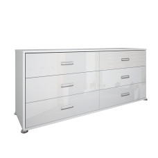 Комод 6Ящ Белла / Bella Глянець білий MiroMark BL-66-WB