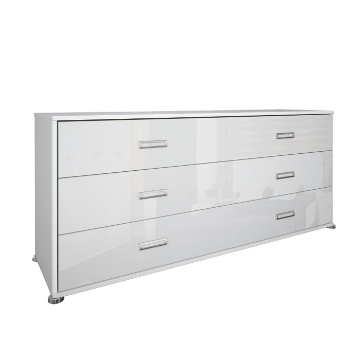 Комод 6Ящ Белла / Bella Глянець білий MiroMark BL-66-WB