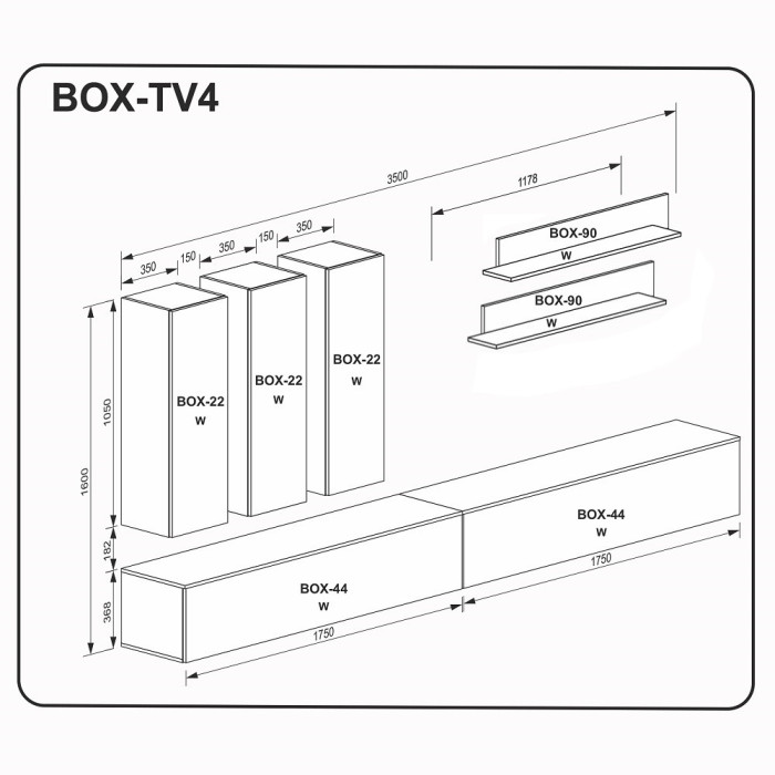 Комплект у вітальню BOX TV4 MiroMark