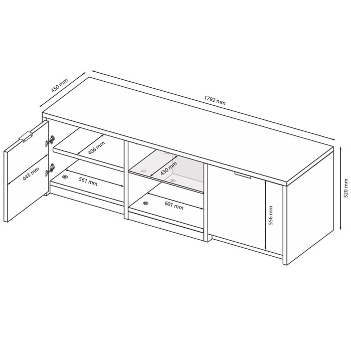 Тумба ТБ Рома / Roma Глянець Білий MiroMark RM-160-WB