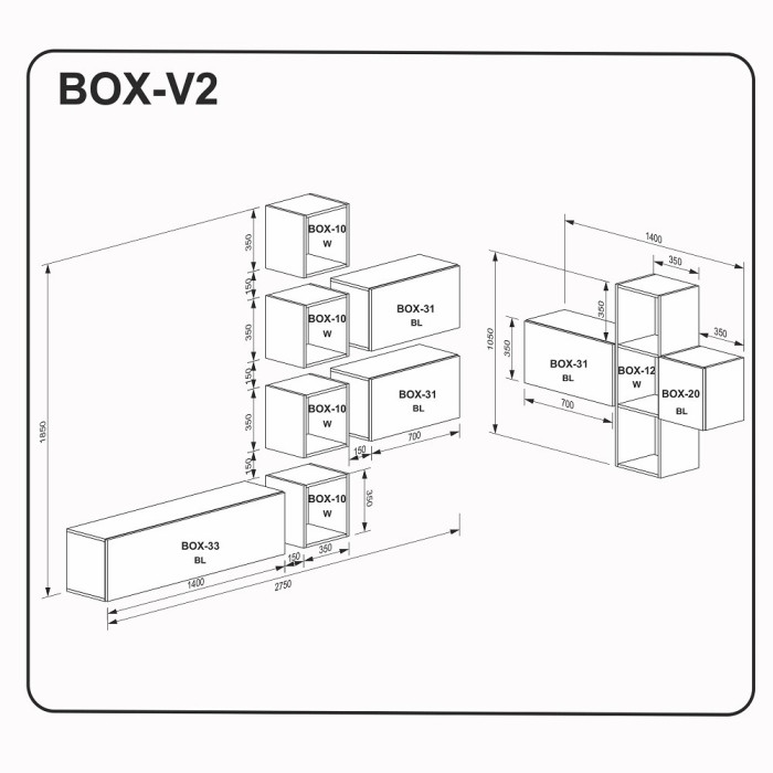 Комплект у вітальню BOX V2 MiroMark