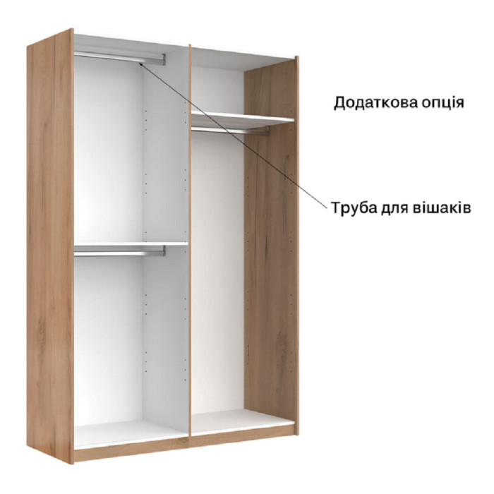 Шафа-купе 1,5х2,1 Фемелі / Family Глянець Білий MiroMark FM-18-WB