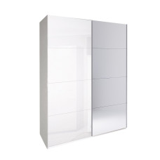 Шафа-купе з дзеркалом 1,5x2,1 Белла / Bella Глянець Білий MiroMark BL-17-WB