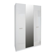 Шафа 3Дв із дзеркалом Белла / Bella Глянець Білий MiroMark BL-13-WB