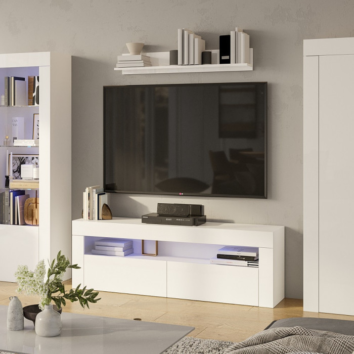 Тумба ТВ Модерн / Modern Глянець Білий MiroMark MD-160-WB