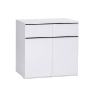 Комод 2Дв 2Ящ Лука / Lucca Глянець Білий - Мат Антрацит MiroMark LC-62-WB