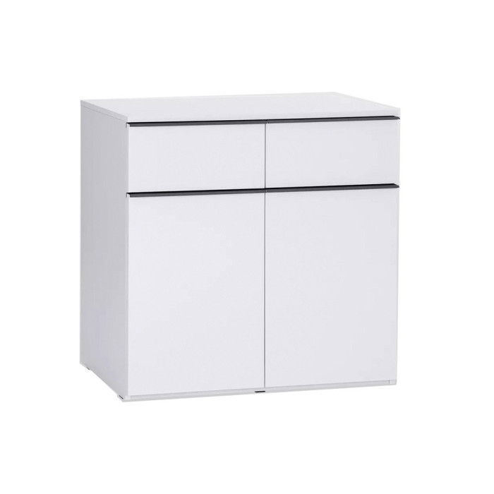 Комод 2Дв 2Ящ Лука / Lucca Глянець Білий - Мат Антрацит MiroMark LC-62-WB