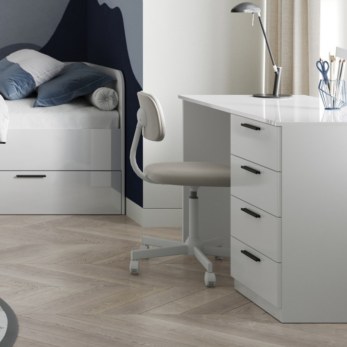 Стіл письмовий 4Ящ Хеппі / Happy Глянець Білий MiroMark HP-74-WB