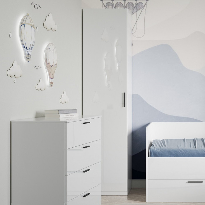 Шафа 1Дв Хеппі / Happy Глянець Білий MiroMark HP-21-WB
