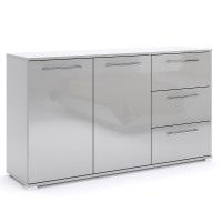 Комод 2Дв 3Ящ Мегі / Megy Глянець Шиншила Сіра MiroMark MG-62-GG