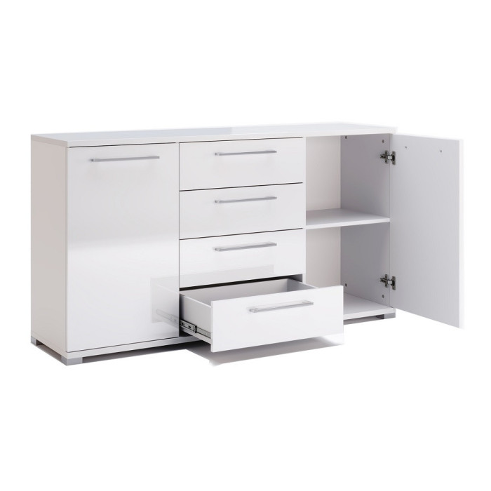 Комод 2Дв 4Ящ 1,5м Фемелі / Family Глянець Білий MiroMark FM-165-WB