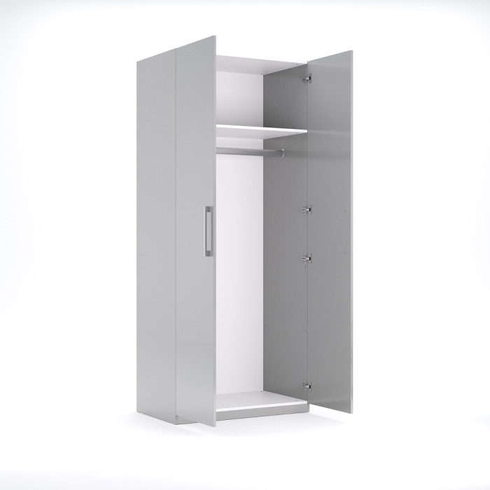 Шафа 2Дв без дзеркала Меги / Megy Глянець Шиншила Сіра MiroMark MG-22-GG
