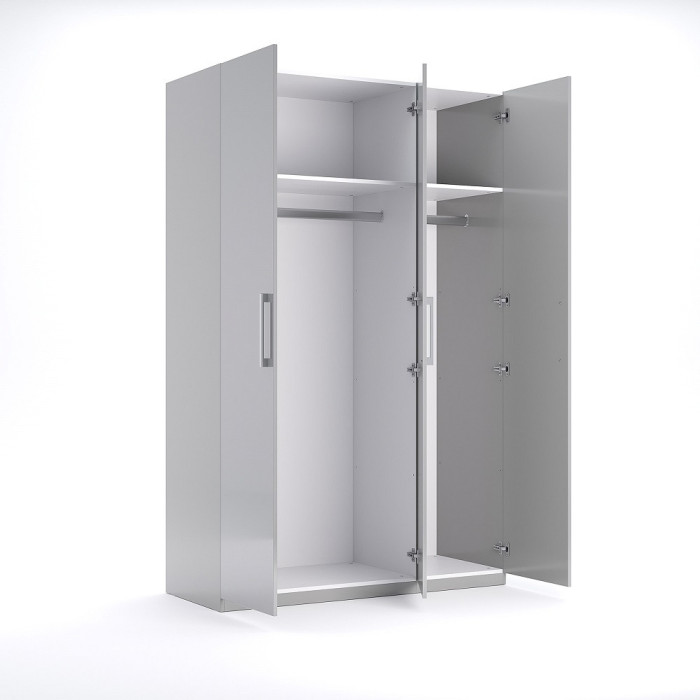 Шафа 3Дв без дзеркала Меги / Megy Глянець Шиншила Сіра MiroMark MG-23-GG