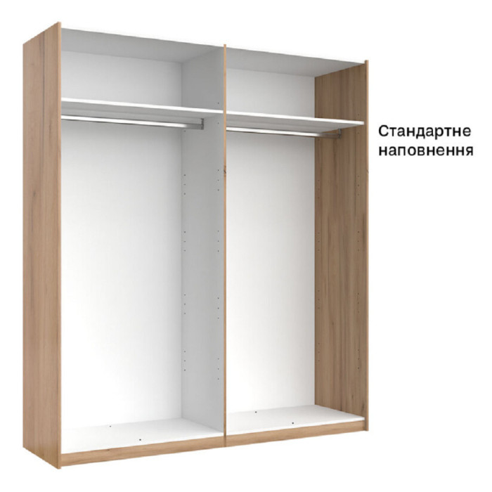 Шафа-купе 2,0х2,1 із дзеркалом Фемелі / Family Глянець Білий MiroMark FM-21-WB