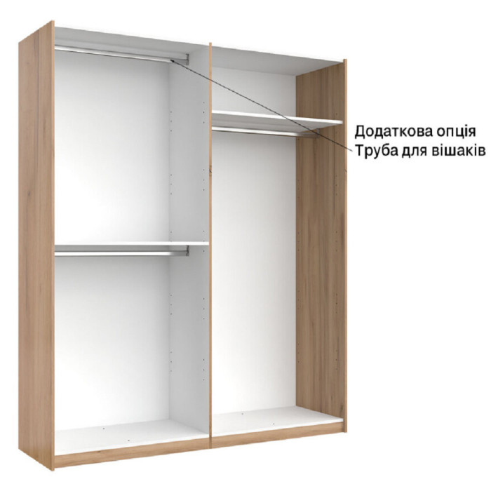Шафа-купе 2,0х2,1 із дзеркалом Фемелі / Family Глянець Білий MiroMark FM-21-WB