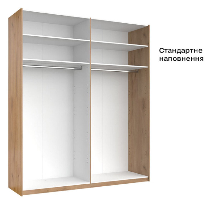 Шафа-купе 2,0х2,4 із дзеркалом Фемелі / Family Глянець Білий MiroMark FM-86-WB