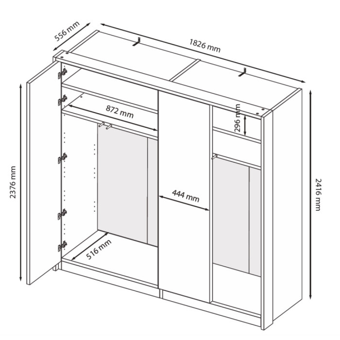 Шафа 4Дв Бруно / Bruno Кашемір MiroMark BR-24-CM