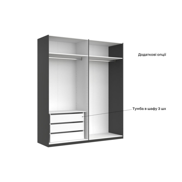 Шафа 4Дв Енні / Annie Глянець Чорний MiroMark EN-14-BL