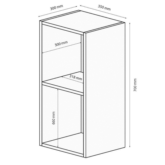 Секція BOX-15 / Глянець Білий MiroMark BX-15-WB