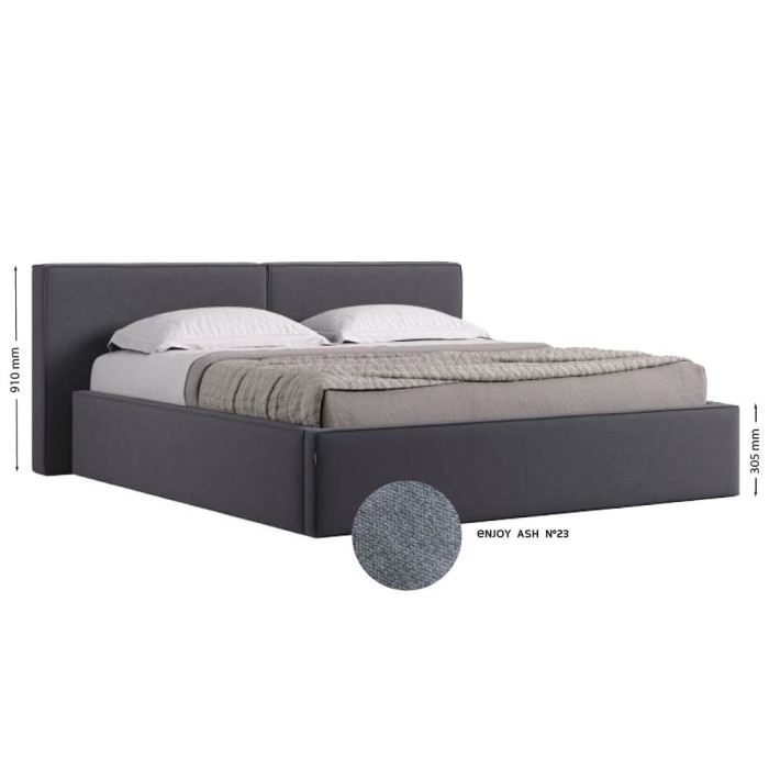 Ліжко М'яка оббивка 1,6x2,0 Дуо / Duo MiroMark SF-36-DU