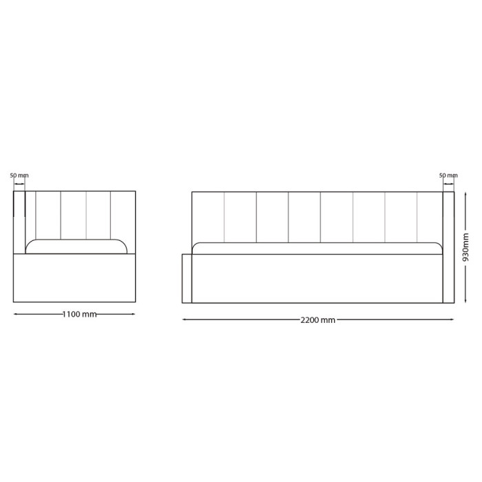 Ліжко М'яка оббивка 0,9х2,0 Шайн / Shine MiroMark SF-31-SN