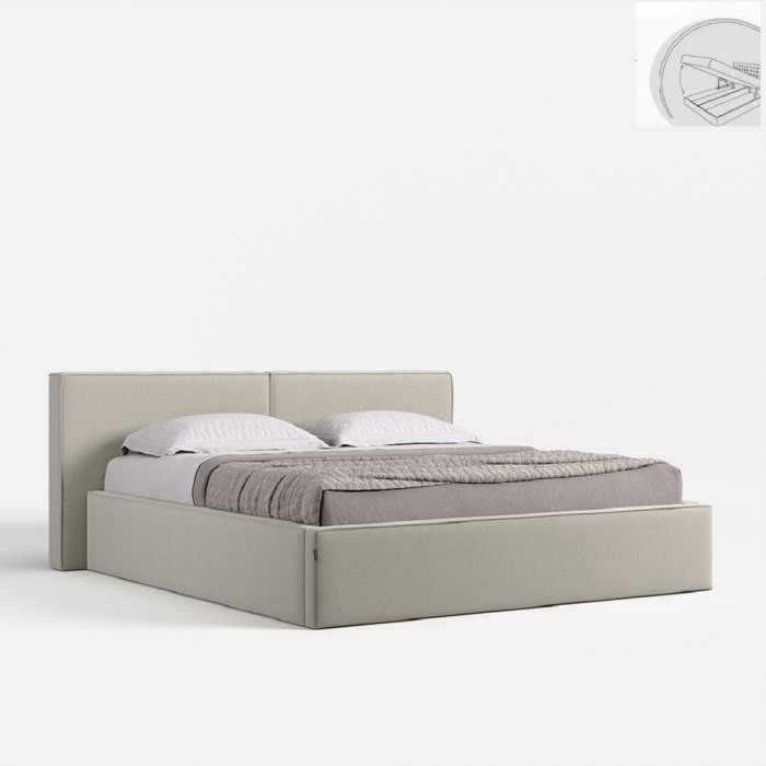 Ліжко М'яка оббивка з підйомним механізмом 1,6х2,0 Дуо / Duo MiroMark SF-46-DU