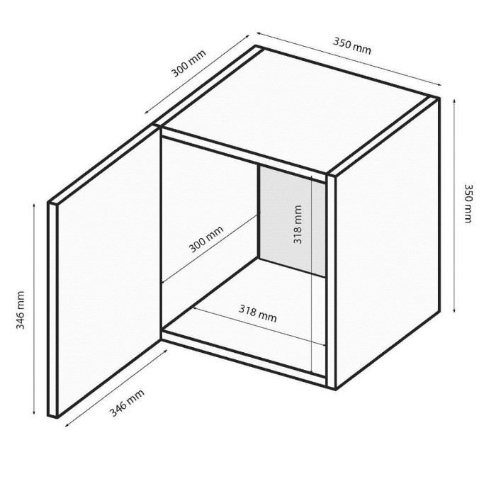 Секція BOX-20 / Глянець Чорний MiroMark BX-20-BL