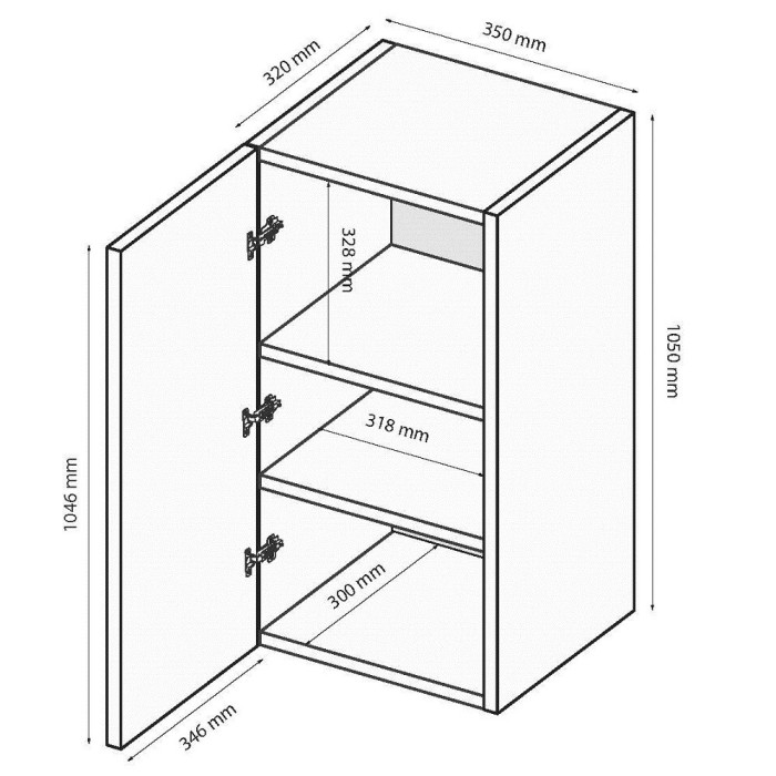 Секція BOX-22 / Глянець Чорний MiroMark BX-22-BL