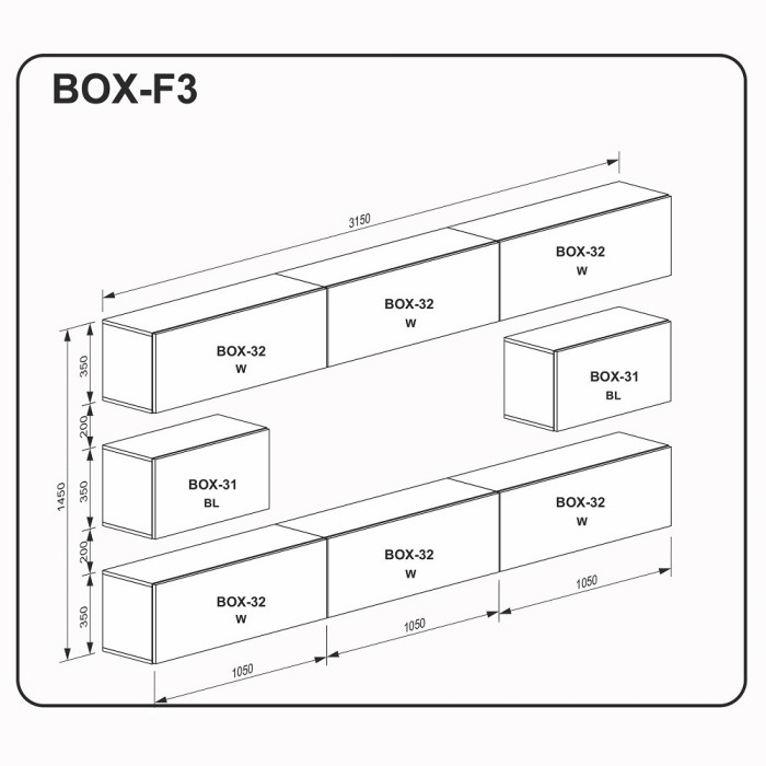Комплект у вітальню BOX F3 MiroMark