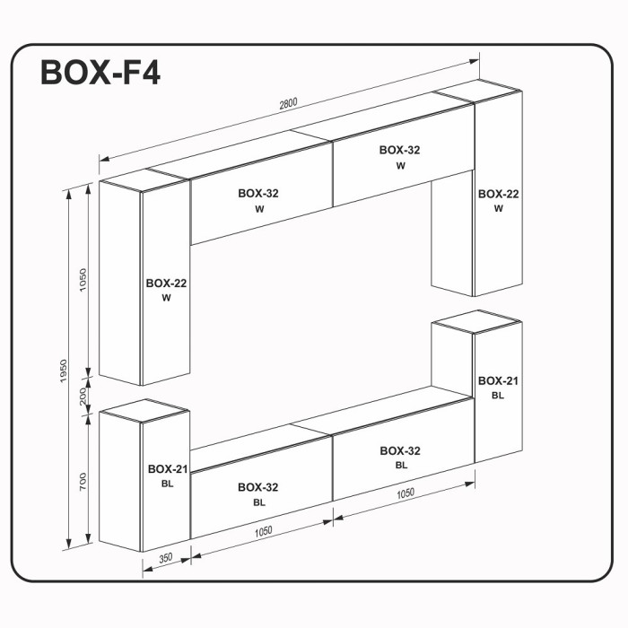 Комплект у вітальню BOX F4 MiroMark