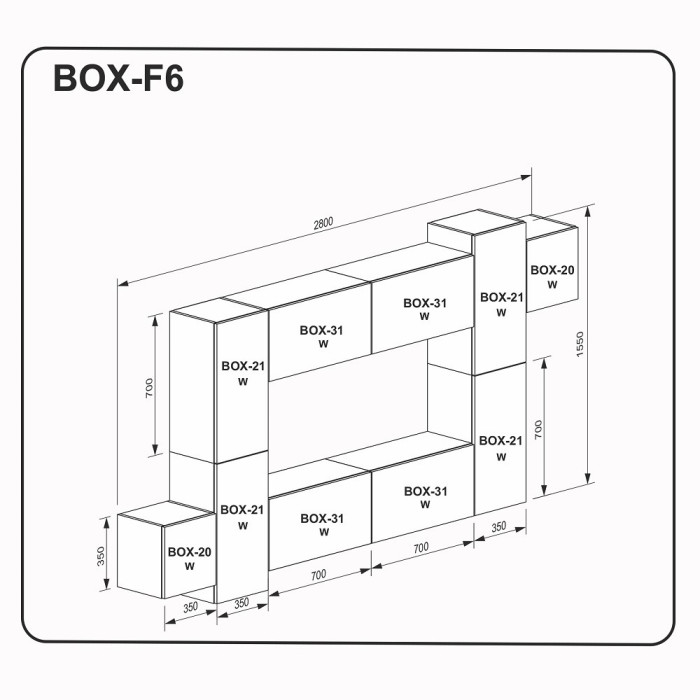 Комплект у вітальню BOX F6 MiroMark